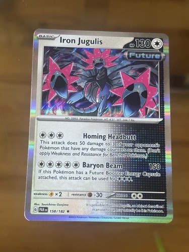 Iron Jugulis Pokemon #158/182 English Paradox Rift Holo Rare