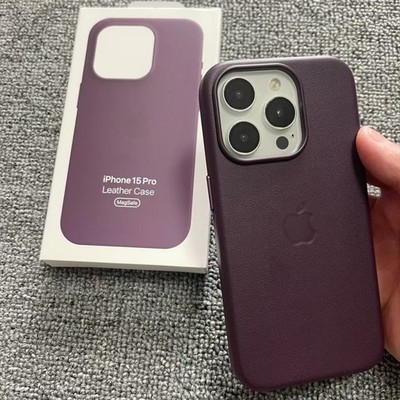 Leather Phone Case Magnetic Original For iPhone 15 Pro Max Plus 15 Magsafe Cover