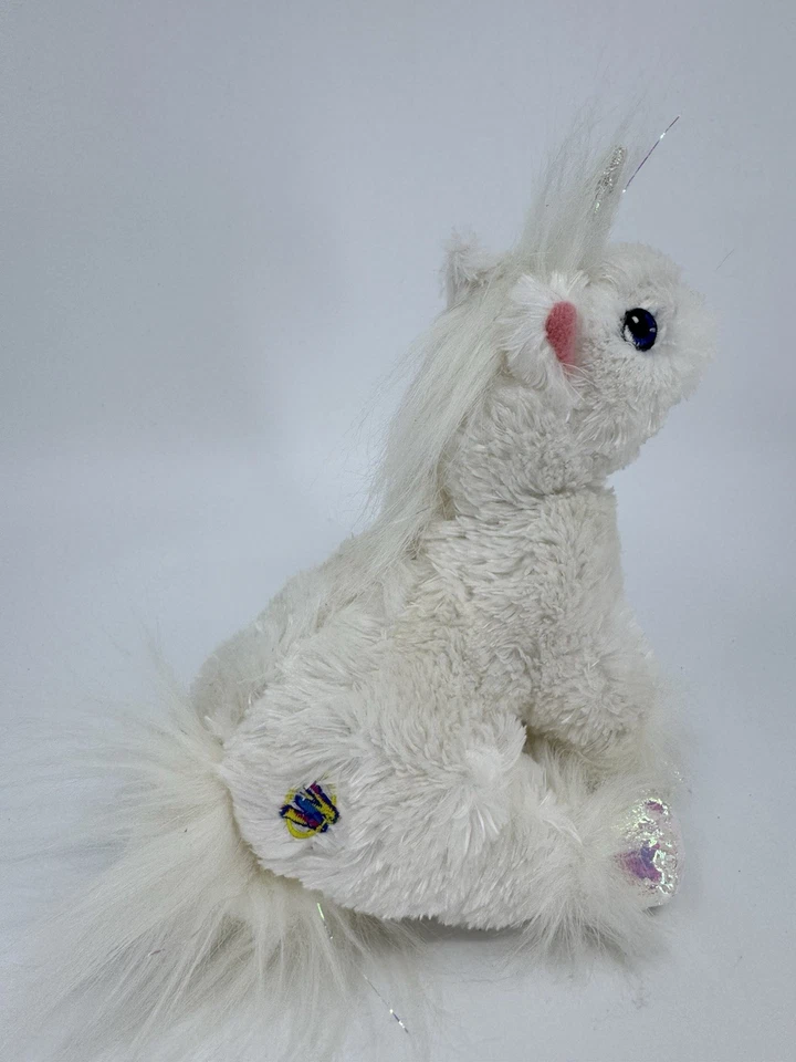 Ganz Webkinz Lil’ Kinz Unicorn White Plush Stuffed Animal Toy No Code Shiny Feet - Image 2 of 4