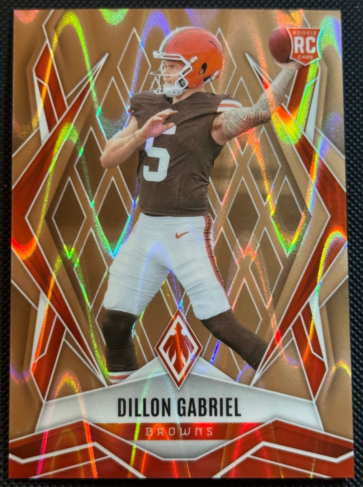 2025 Panini Phoenix Football Dillon Gabriel Bronze Seismic /15 #175 RC Browns