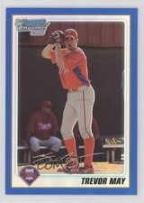 2010 Bowman Chrome Prospects Blue Refractor 41/250 Trevor May #BCP36 2s2
