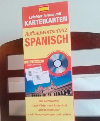 Leichter Lernen mit Karteikarten - Aufbauwortschatz SPANISCH - +MINI AUDIO CD - Bild 1 von 4