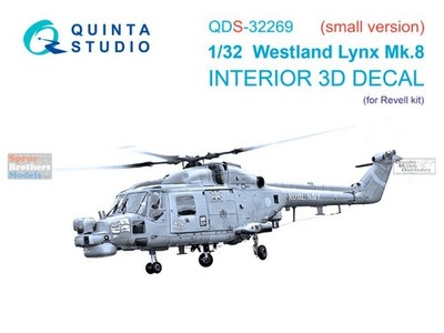 QTSQDS32269 1:32 Quinta Studio 3D Decal - Westland Lynx Mk.8 (REV kit) Small