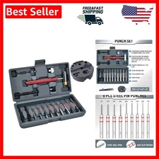 Versatile Pin Punch Tool Kit with Customizable Hammer and Protective Bench Block