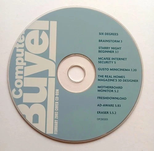 Computer Buyer February 2003 CD only free games plus demo's