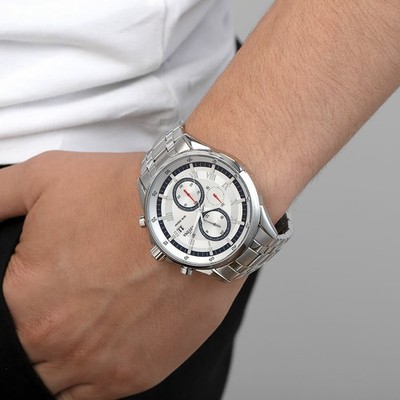 Festina Edelstahl Herren Uhr F6853/1 Armbanduhr silber Chronograph UF6853/1