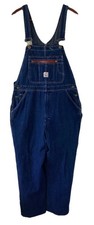 VINTAGE POINTER BRAND MEN'S OVERALLS BIBS MEDIUM BLUE DENIM 40x30 MADE IN USA