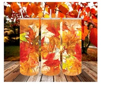 Fall Leaves 20 oz tumbler, CHOICE, Custom, stainless steel, gifts, FREE shipping