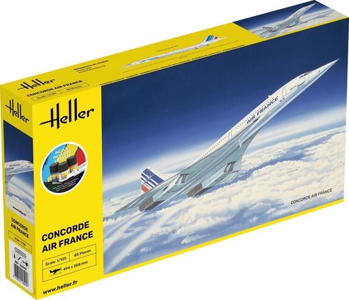 Maquette Heller 1/125 Concorde Air France - 85 Pièces - Réf. 80445 - Neuf
