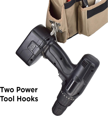 JACKSON PALMER Professional Tool Belt With Suspenders - Comfort Rig Tan & Black For Electricians, Carpenters