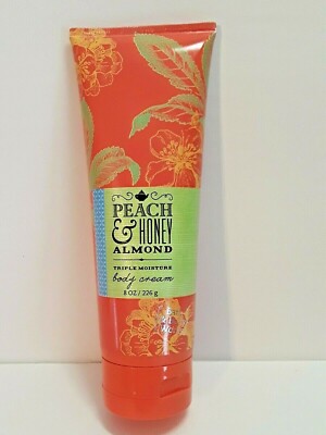 Bath & Body Works Peach & Honey Almond Triple Moisture Shea Cream 8oz New