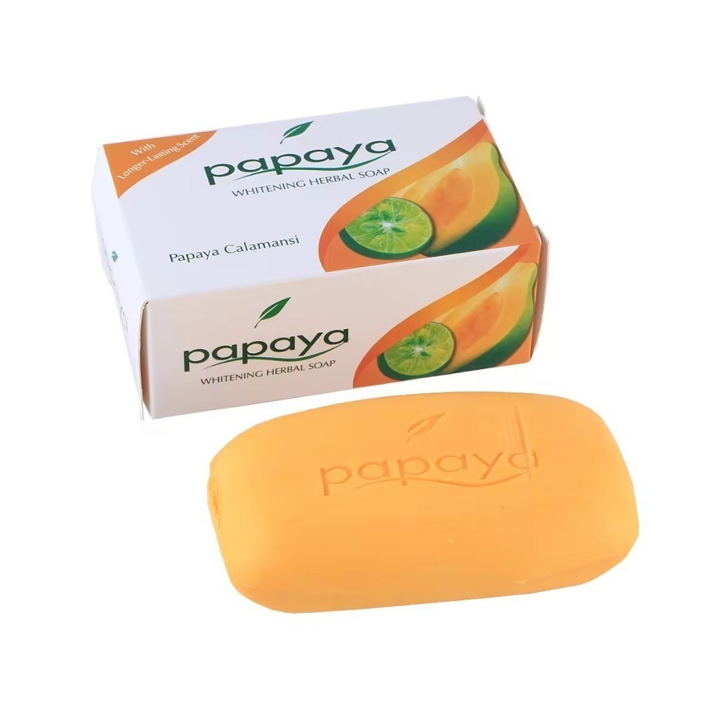 calamansi glutathione soap Papaya Calamansi Skin Whitening Herbal Face and Body Bar Soap 125g NEW