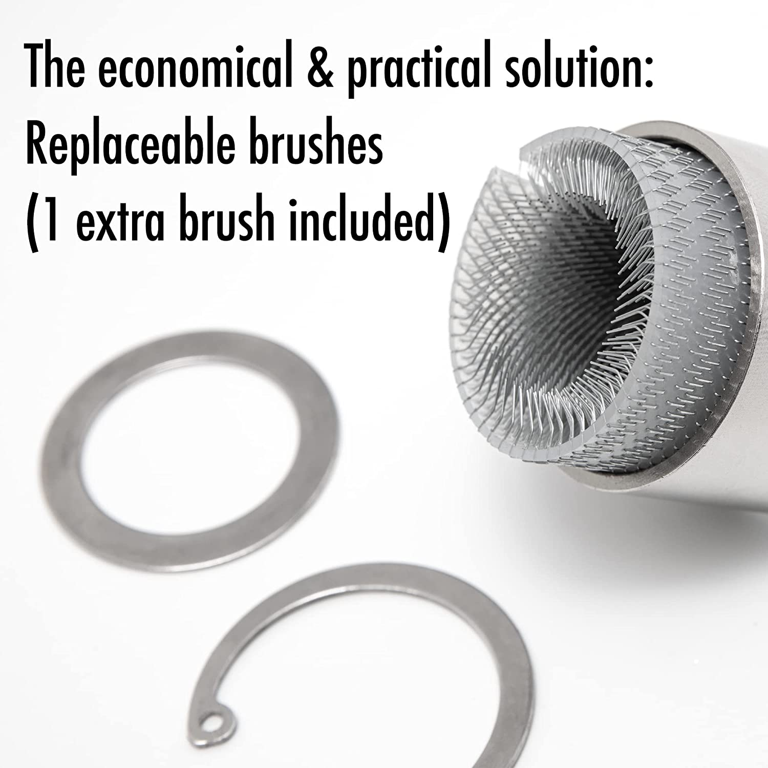 3/4" FullMetal Copper Pipe Cleaner, Tube Cleaning Brush for Drill with