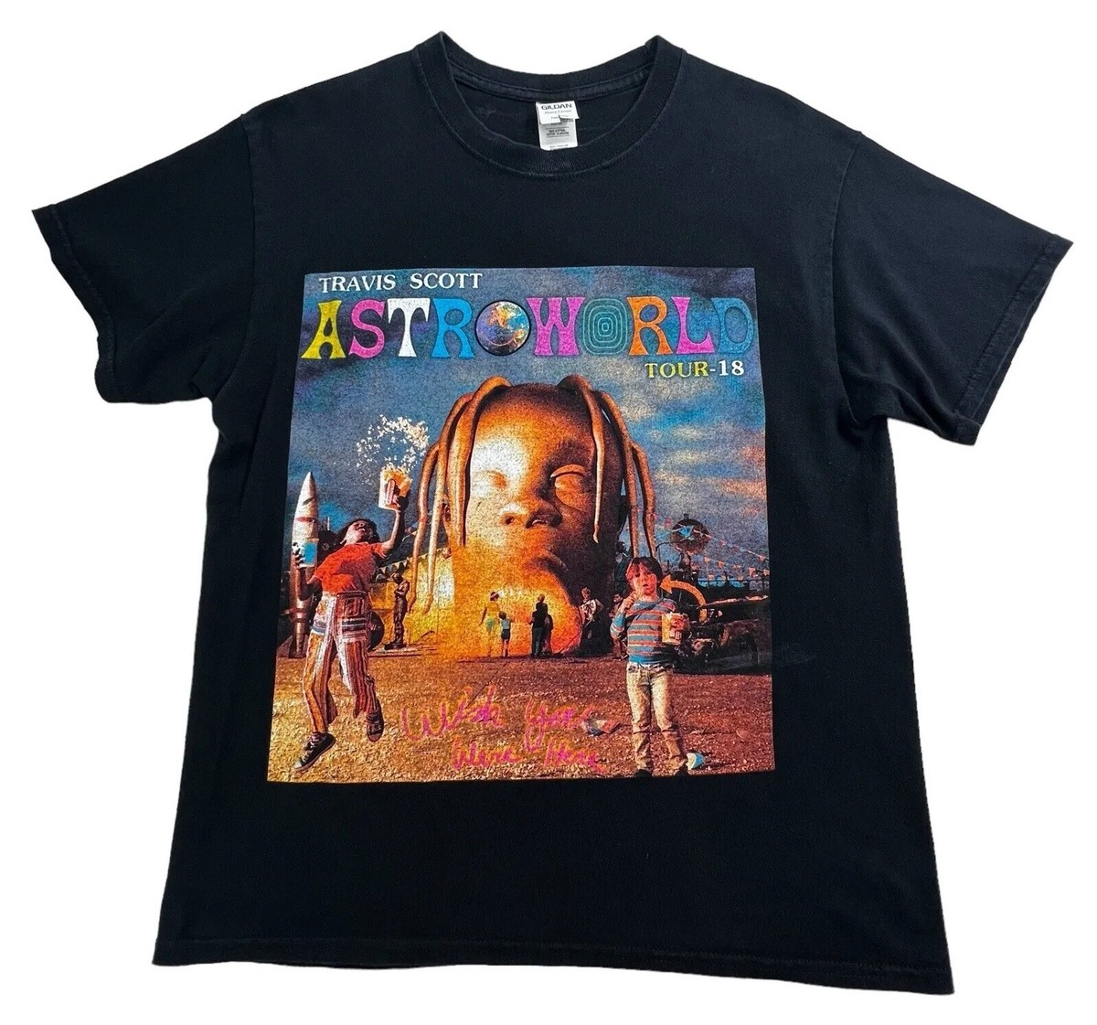 Tシャツ・カットソー Travis Scott Astroworld Tour L/S Tee Travis Scott Astroworld Tour 2018 Men's Size M Long Sleeve
