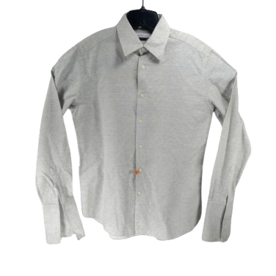 Versace Mens Business Fit Dress Shirt L 15.5 - 39 Gray Metallic Geometric  Cotton | eBay