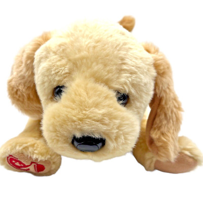 Playmates Yellow Lab Cold Nose Puppy Dog 14'' Animated Plush Works 2005 Sneezes