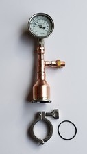 Mini Beer Keg still 2" with thermometer, tri clamp  gasket - 1/2" or 3/4" union
