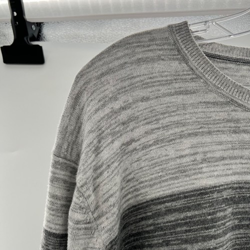 Alfani Women's Striped Pullover Sweater Long Sleeve Gray Size XL - Picture 5 of 8