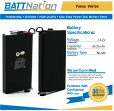 2x 13.2V 4500mAh NiMh Battery for Yaesu Vertex FNB-78 FT-897 FT-897D