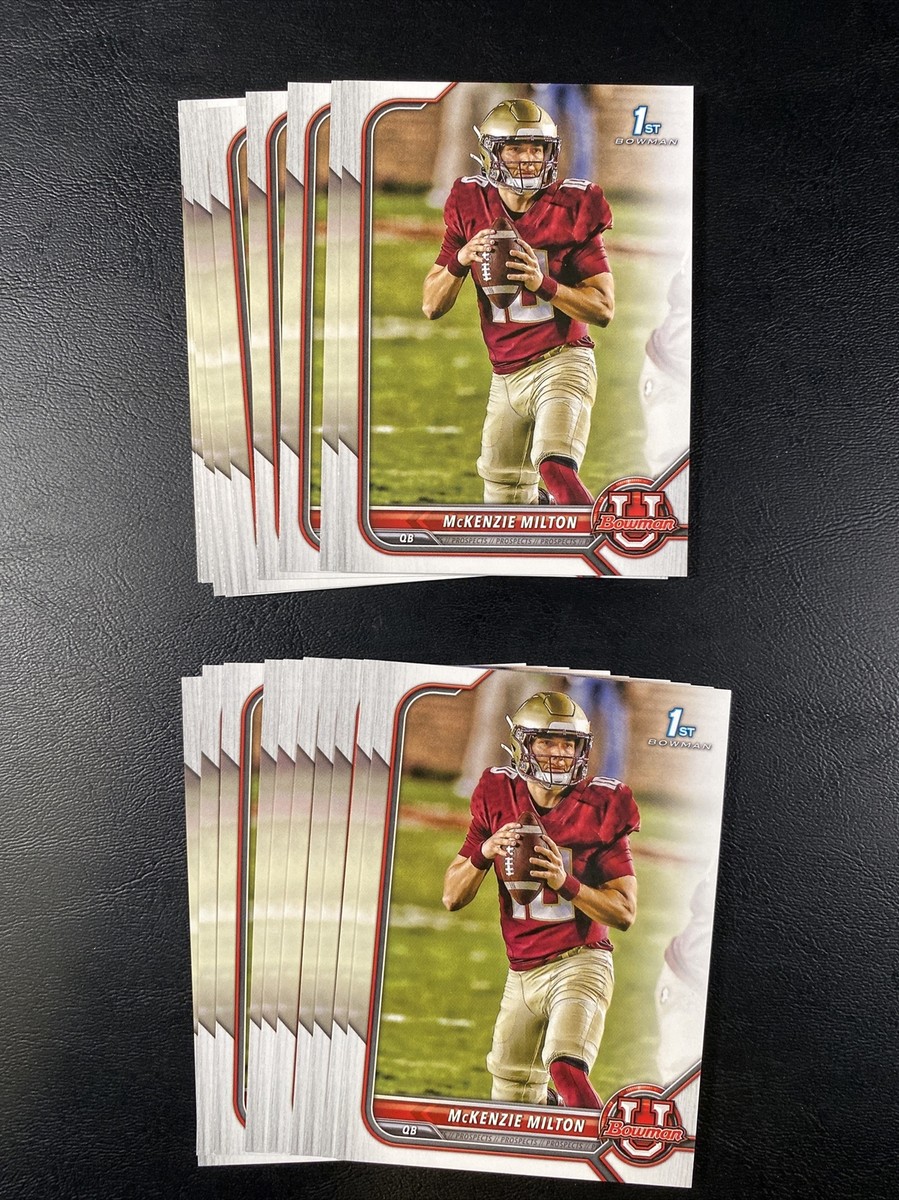 McKENZIE MILTON 2022 Bowman University 1st Rookie Paper #13 Lot
