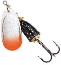 Blue Fox Classic Vibrax Spinner, 1/4-Ounce, Red Tipped/Silver Flake