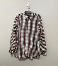 Gant Button Down Men’s Shirt XL Preppy Gingham Regular Checkered Elbow Patches 
