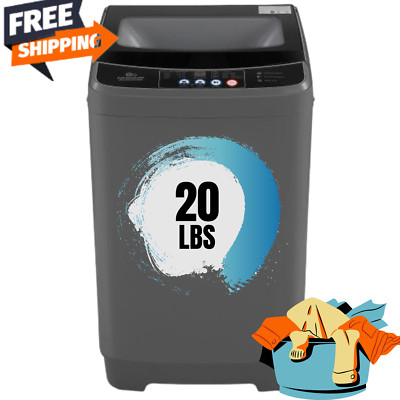 Washing Machine 20Lbs Capacity Full-Automatic Portable Washer with Drain Pump