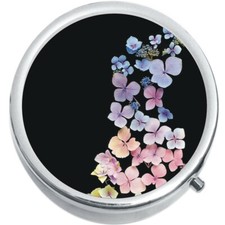 Colorful Flowers Medicine Vitamin Compact Pill Box