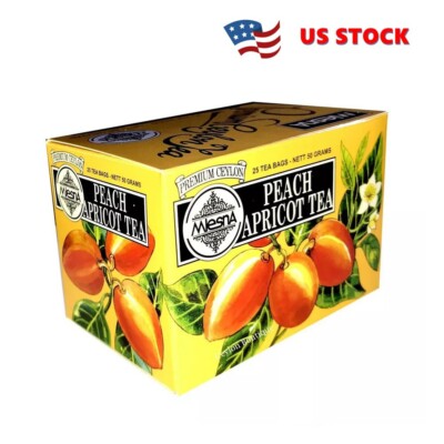Mlesna Peach Apricot Ceylon Tea in 25 Tea Bags 50g