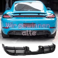 für Porsche 718 Boxster Cayman 2016-18 Carbon Diffusor Heckschürze Lippe Spoiler