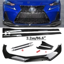 For Lexus IS FSport 2017-2020 Front Bumper Lip Spoiler Chin Splitter Gloss Black