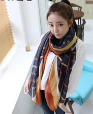 Fashion Womens Soft Wrap Shawl Scarf Oversized Cotton Voile Stole Style Shaw #E