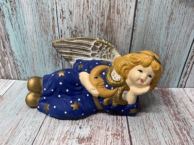 Angel Holding The Moon Coin Bank Can t Find Another One Like It.Estate Sale Find