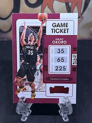2021-22 Panini Contenders Isaac Okoro #96 Red Game Ticket Cleveland Cavaliers
