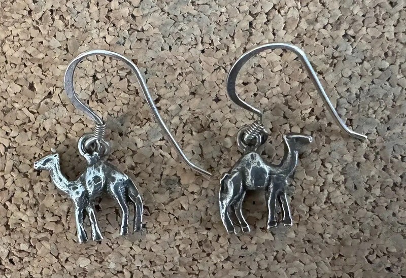 Camel Sterling silver earrings