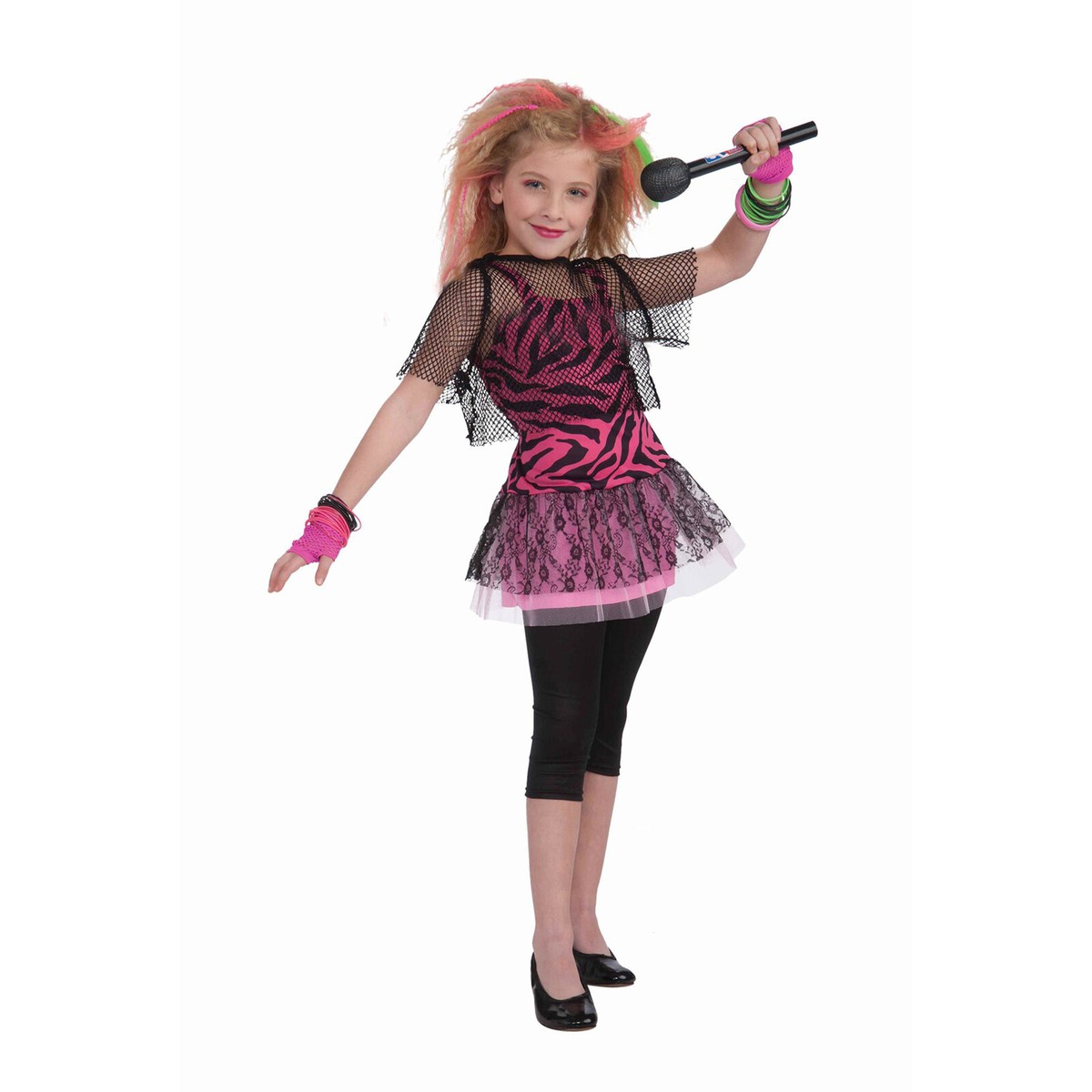 Child 80s Punk Rock Star Girl Costume Rubie's