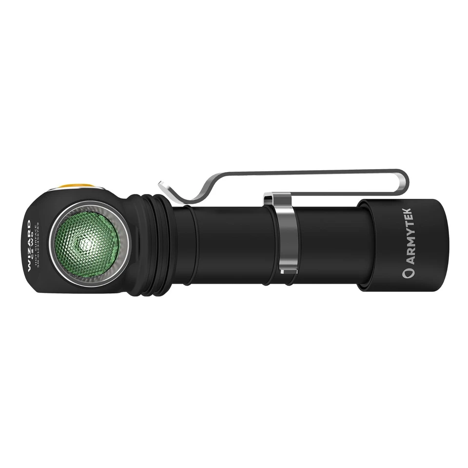 Warmweiss + Grünlicht Armytek Wizard C2 WG LED Stirnlampe Taschenlampe mit Akku