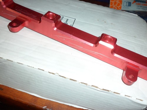 Scott Drake 2005 - 2010 Ford Mustang GT 4.6 3V Red Billet Fuel Rail 06 07 08 09 - Picture 7 of 7