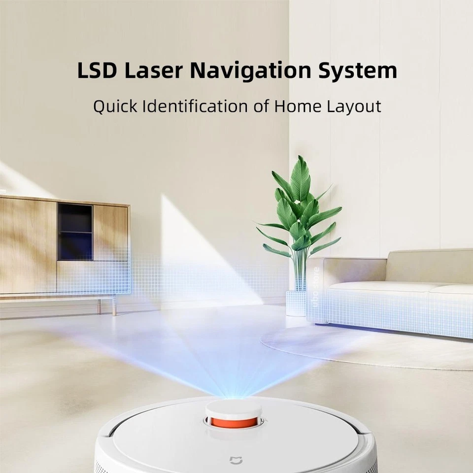 Xiaomi Robot Vacuum Mop Cleaner 3C Enhanced LDS Laser Navigation 5000Pa Cyclone - Image 4 of 4