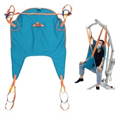 Size L Patient Lift Sling for Home Use, Padded U-Sling with Asjustable Head S...