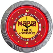 Neon Clock - Mopar Parts Vintage 15 8mpred Officially Licensed Free Ship