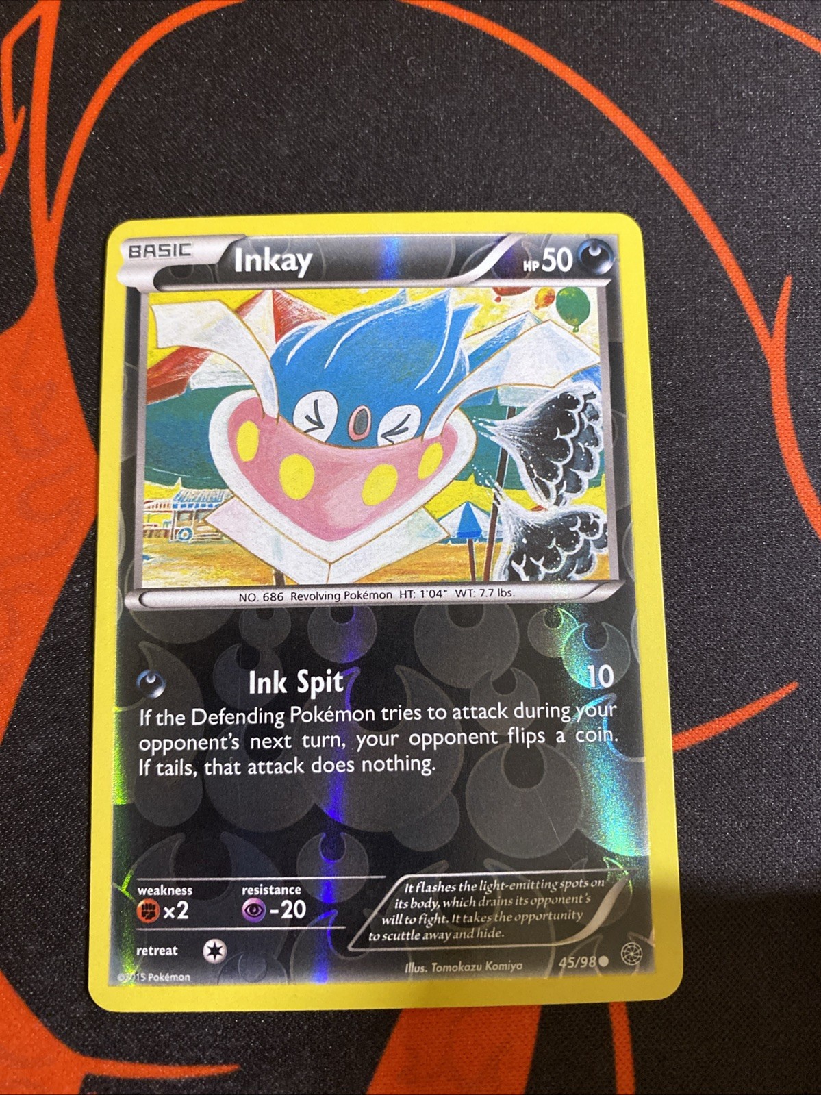 Inkay 45/98 Common Reverse Holo XY - Ancient Origins Pokémon Card KOMIYA