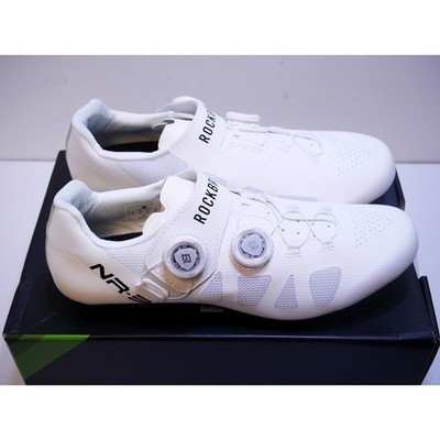 New ROCKBROS NR3 Road Cycling Shoes Wide Nylon Base White Men's Size 9