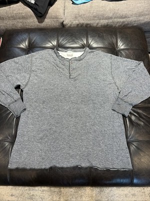 Vintage LL Bean Two Layer River Driver Henley Shirt Men Sz XL Made In USA Rare