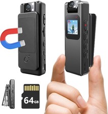 Magnetic Mini Body Camera with Audio Video Recording, A57 1080P HD