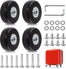 4 Pezzi Ruote Di Ricambio per Valigie, 50 X 18 Mm Ruote Trolley Ricambio, Ruote 