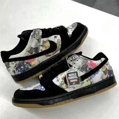 Retro Streetwear Supreme x Nike Dunk Low SB 'Rammellzee' Men's Sneakers