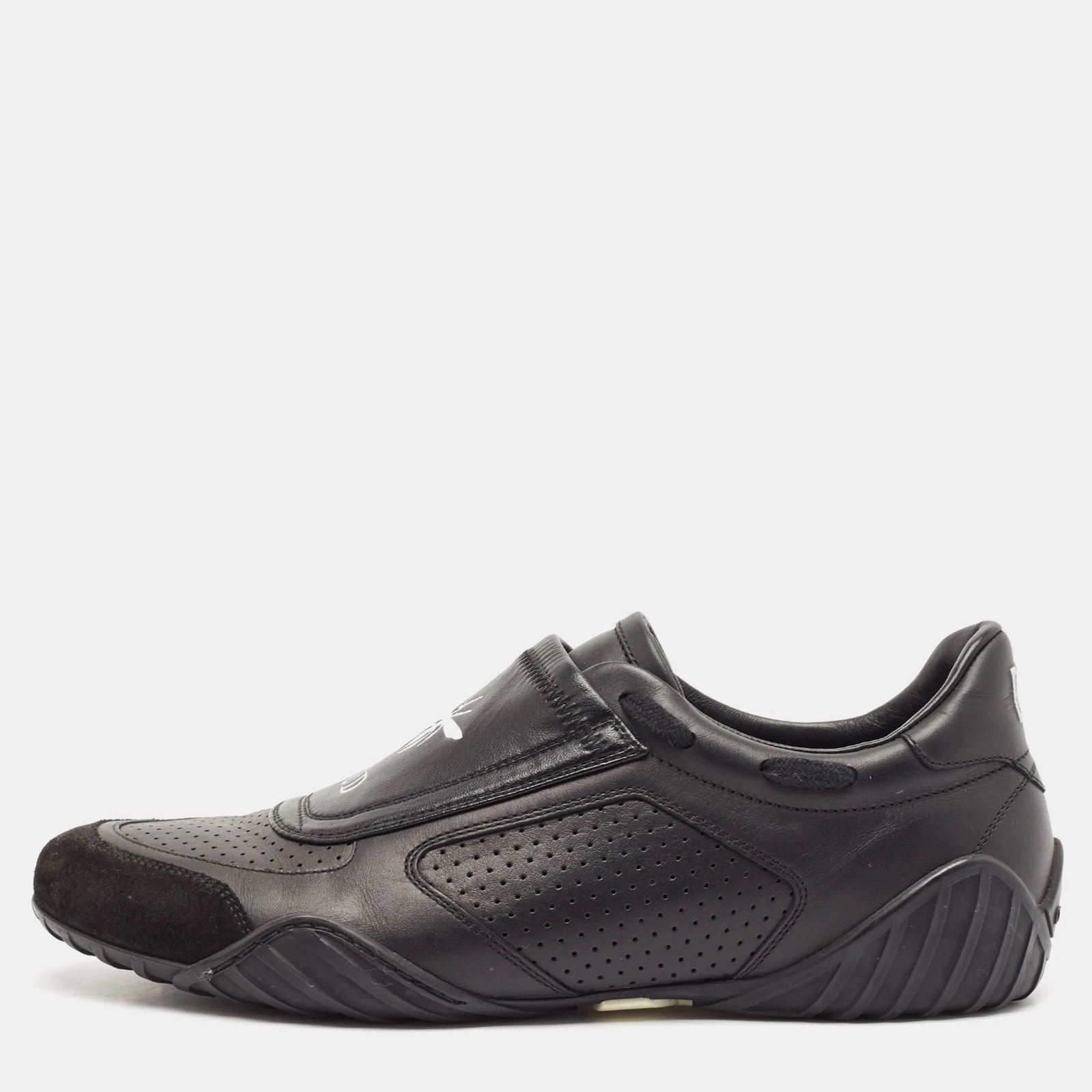 Baskets basses Dior en cuir noir et daim D Bee pointure 38,5
