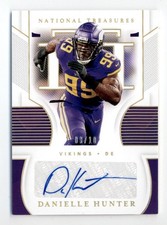 2020 Panini National Treasures Signatures Holo Gold Danielle Hunter Auto 8/10