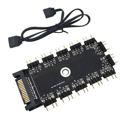 ARGB Controller, 1 bis 11 Ports ARGB HUB, 5 V, 3 Pin RGB LED Splitter Hub mit